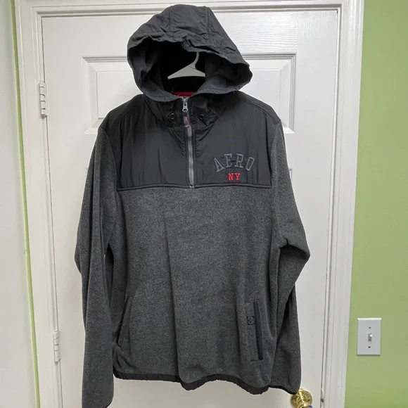 Men's Aeropostale Pullover Hoodie 1987 NY L - Picture 1 of 15